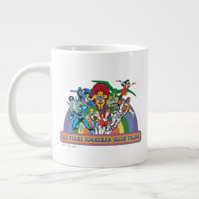 The New Teen Titans - We Fight Together With Pride Large Coffee Mug (Left)