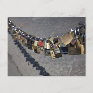 the new tradition of 'locks of love' attached by postcard