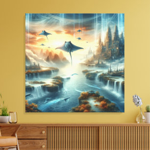 The New World Fantasy Art Canvas Print