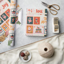 The New Year's Christmas wrapping paper features