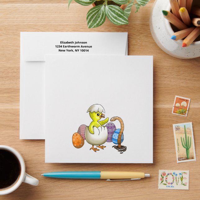 The Newly Hatched Easter Chick  Envelope (Desk)