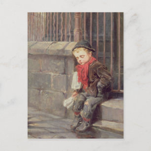 The News Boy Postcard