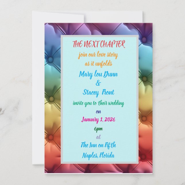 the next chapter join our love story invitation (Front)