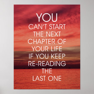 The Next Chapter Life Quote Poster
