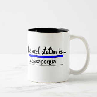 The Next Station is...Massapequa Two-Tone Coffee Mug