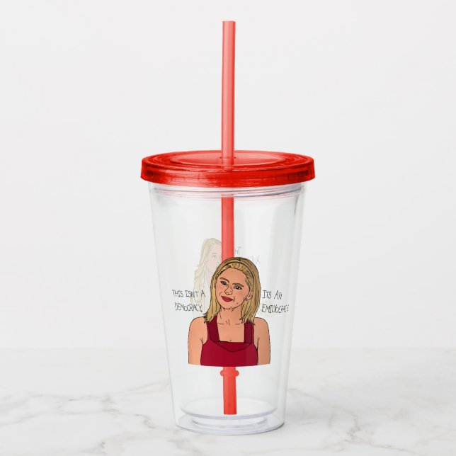 The Next Step 'It's an Emilyocracy' Acrylic Tumbler (Front)