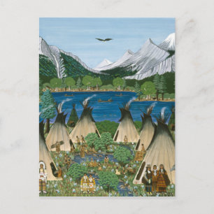 The Nez Perce ~ Wallowa Lake Postcard