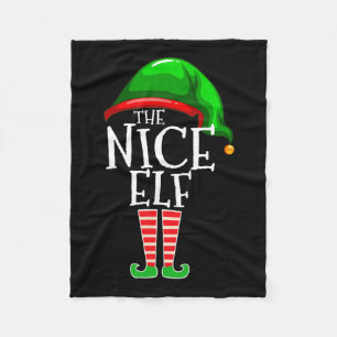 The Nice Elf Group Matching Family Christmas Fleece Blanket