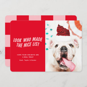 The Nice List Christmas Holiday Pet Dog Photo