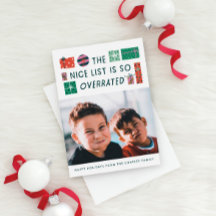The Nice List Christmas Photo Card