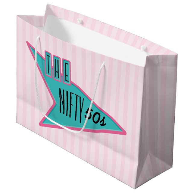 The Nifty 50s Large Gift Bag (Front Angled)