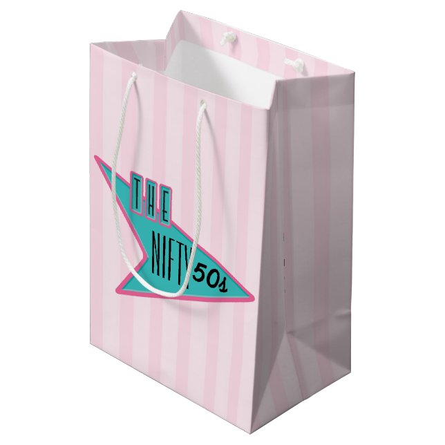 The Nifty 50s Medium Gift Bag (Front Angled)