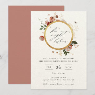 The Night Before Autumn Floral Invitation