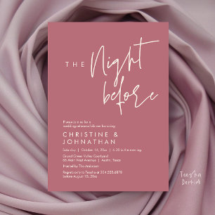 The Night Before, Casual Wedding Rehearsal Dinner Invitation