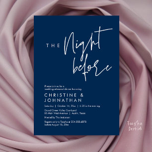 The Night Before, Casual Wedding Rehearsal Dinner Invitation