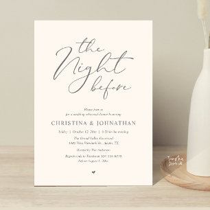 “The Night Before” Champagne Rehearsal Dinner Invitation