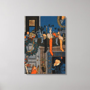 The Night Before Christmas, by Denlow, 1903 (colou Canvas Print