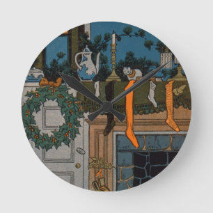 The Night Before Christmas by Denlow, 1903 (colour Round Clock