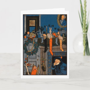 The Night Before Christmas, by Denlow, 1903 (glued Holiday Card