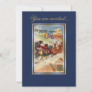 The Night before Christmas Santa Claus dinner Invitation