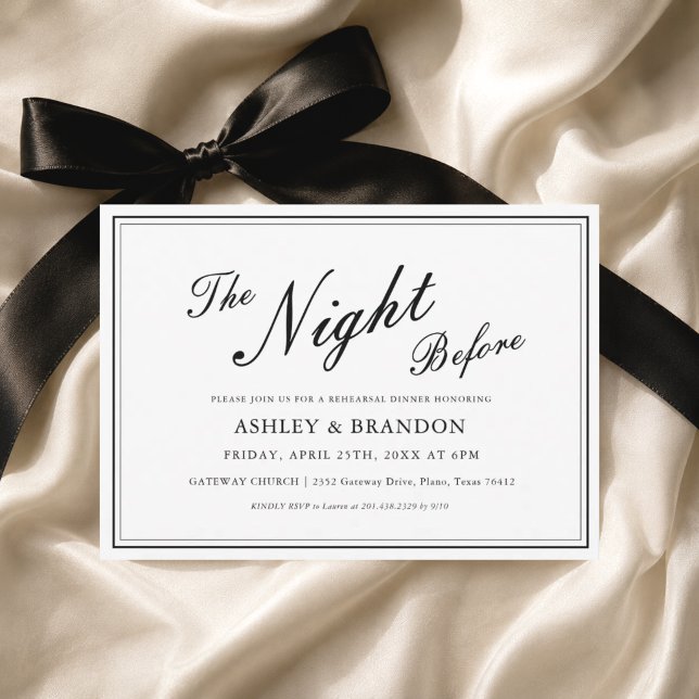 The Night Before Classic Rehearsal Invitation (Creator Uploaded)