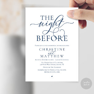 The Night Before, Classy Wedding Rehearsal Dinner Invitation
