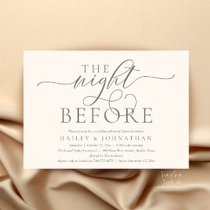 The Night Before, Classy Wedding Rehearsal Dinner Invitation