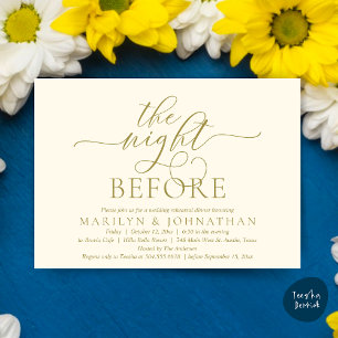 The Night Before, Classy Wedding Rehearsal Dinner Invitation