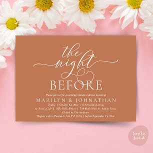 The Night Before, Classy Wedding Rehearsal Dinner Invitation