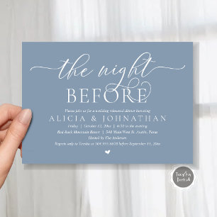 The Night Before, Classy Wedding Rehearsal Dinner Invitation