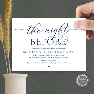 The Night Before, Classy Wedding Rehearsal Dinner Invitation