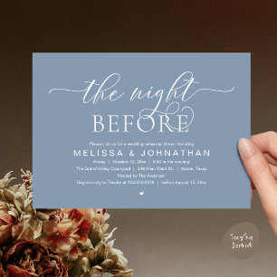 The Night Before, Classy Wedding Rehearsal Dinner Invitation