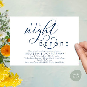 The Night Before, Classy Wedding Rehearsal Dinner Invitation
