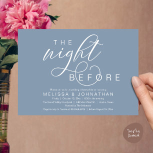 The Night Before, Classy Wedding Rehearsal Dinner Invitation