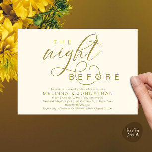 The Night Before, Classy Wedding Rehearsal Dinner Invitation
