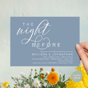 The Night Before, Classy Wedding Rehearsal Dinner Invitation