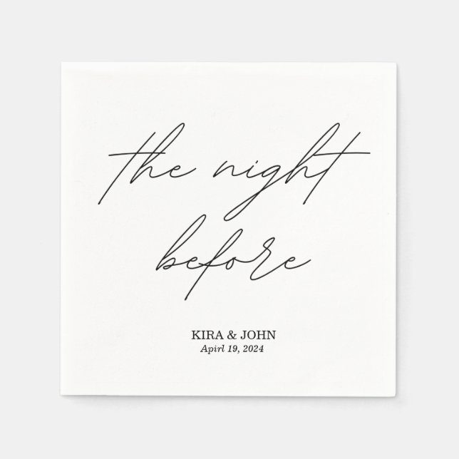 The Night Before Cocktail Napkin (Front)