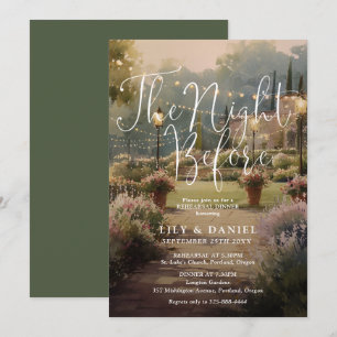 The Night Before Country Garden Rehearsal Dinner Invitation