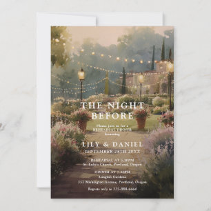 The Night Before Country Garden Rehearsal Dinner Invitation