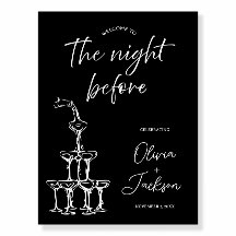 The Night Before Custom Rehearsal Dinner Welcome 