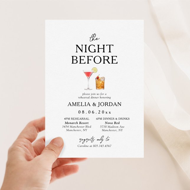 The Night Before Dinner Rehearsal & Drinks Invitat Invitation (Creator Uploaded)