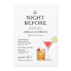 The Night Before Dinner Rehearsal & Drinks Invitat