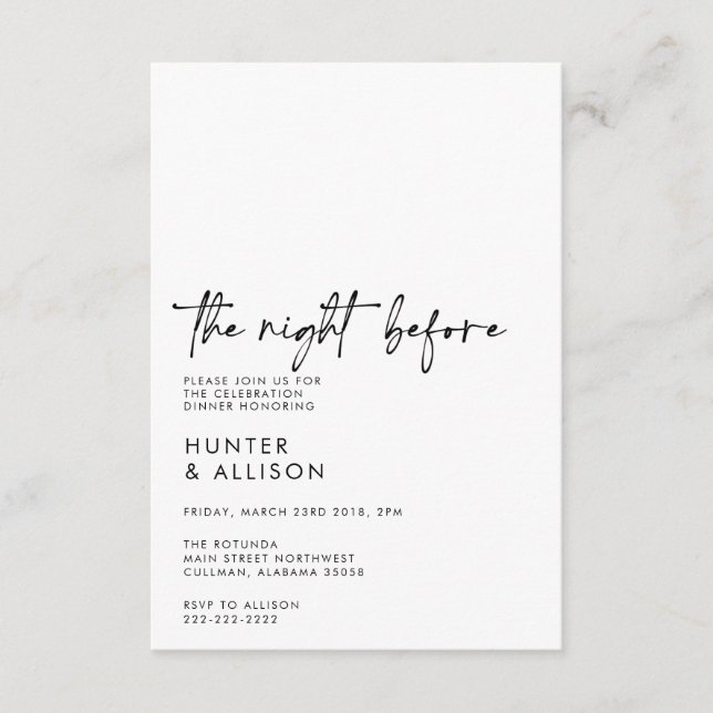 The Night Before Enclosure Card (Front)