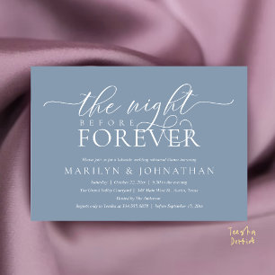 The Night Before Forever, Classy Rehearsal Dinner Invitation