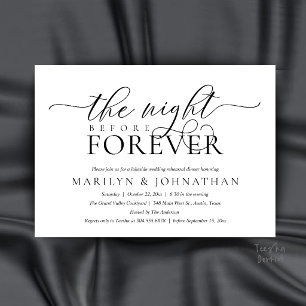 The Night Before Forever, Classy Rehearsal Dinner Invitation
