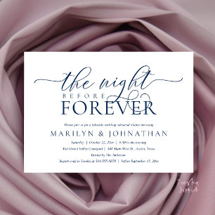 The Night Before Forever, Classy Rehearsal Dinner Invitation