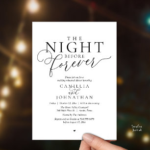 “The Night Before Forever” Modern Rehearsal Dinner Invitation