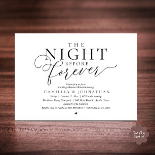 “The Night Before Forever” Modern Rehearsal Dinner Invitation