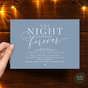 “The Night Before Forever” Modern Rehearsal Dinner Invitation