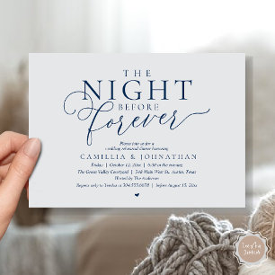 “The Night Before Forever” Modern Rehearsal Dinner Invitation